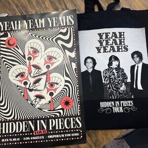Yeah Yeah Yeahs VIP Package Tour Tote and Signed Autographed Poster